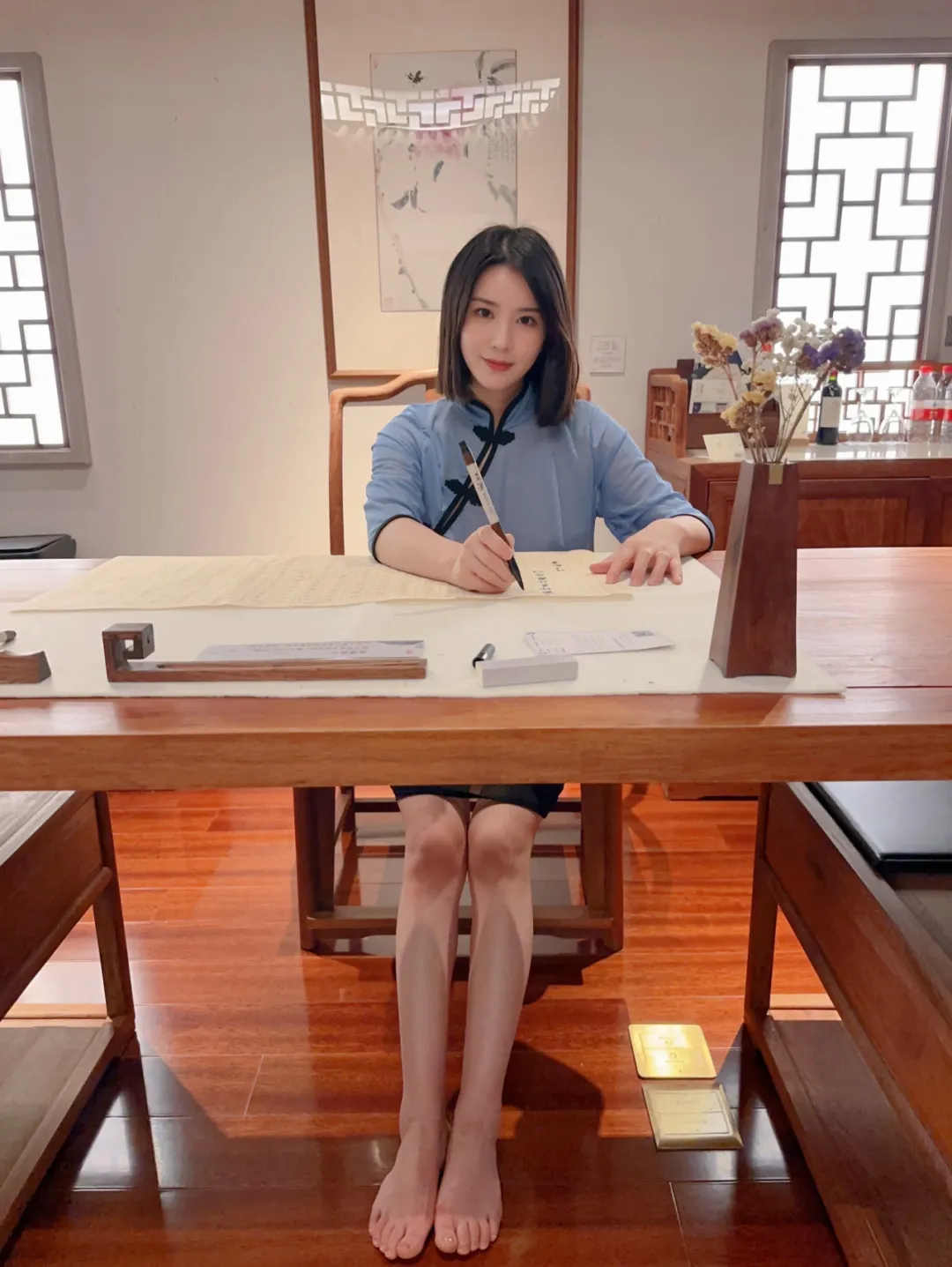 最爱表妹认真练字的样子，太迷人了！ 第2张