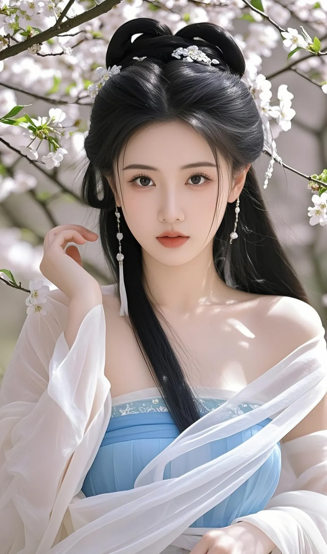 美人图片||花间美人，温婉如玉 第8张