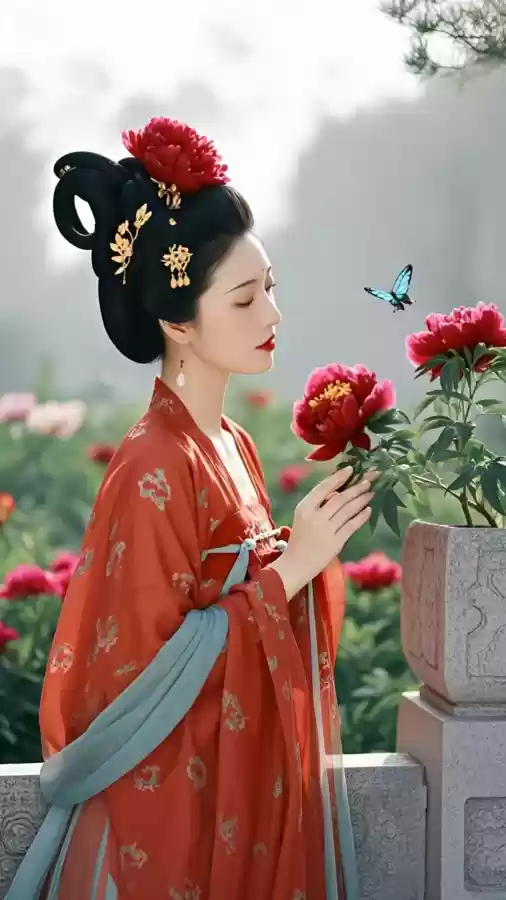 相思千年：古代美女的深情凝望壁纸 第3张